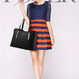 2Pcs Womens Leather Shoulder Bag Top-Handle Handbags Tote Purse Bags For Girls Office Ladies