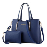 2Pcs Womens Leather Shoulder Bag Top-Handle Handbags Tote Purse Bags For Girls Office Ladies