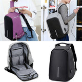 Anti-Theft Backpack With Usb Charge Port Concealed Zippers And Larger Volume Capacity Lightweight