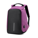 Anti-Theft Backpack With Usb Charge Port Concealed Zippers And Larger Volume Capacity Lightweight