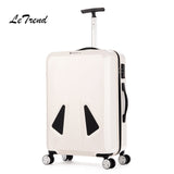 Letrend Fashion Creative Rolling Luggage Spinner Suitcases Wheels Women Trolley High-End Travel Bag