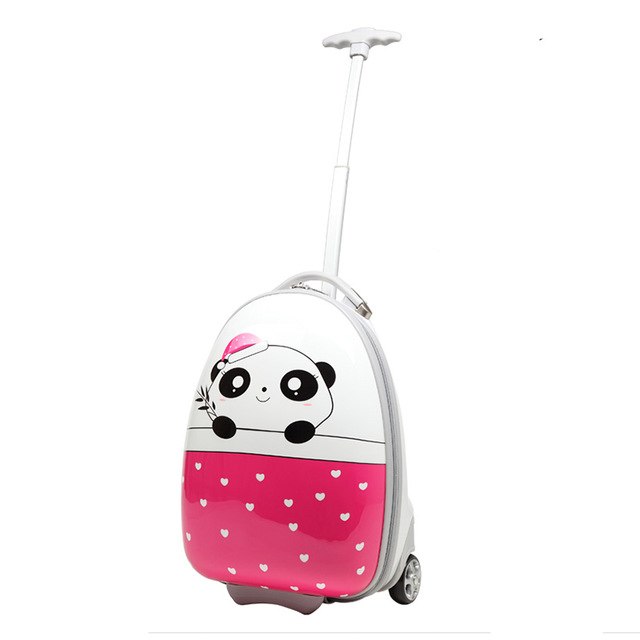Letrend Kids Rolling Luggage Spinner Wheel Suitcases For Children Cute Cartoon Trolley Travel