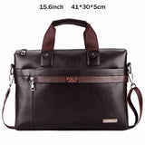 Vicuna Polo Top Sell Fashion Simple Dot Famous Brand Business Men Briefcase Bag Leather Laptop