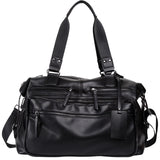 Pu Leather Traveling Bag Men Fashion Travel Bags Hand Large Carry On Luggage Black Zipper Duffle