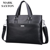 New Fashion Genuine Leather Famous Brand Men Briefcase,Mark Saxton Commercial Laptop Briefcase,