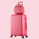 Wholesale!14 20Inches Abs Pc Case Travel Lluggage Bags Set,Korea Fashion Style Diamond Candy