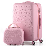 14+20 Inch Hello Kitty Suitcase,Spinner Rolling Luggage,Suitcases On Wheels,Trolley Luggage