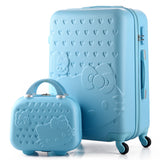 14+20 Inch Hello Kitty Suitcase,Spinner Rolling Luggage,Suitcases On Wheels,Trolley Luggage