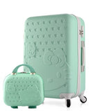 14+20 Inch Hello Kitty Suitcase,Spinner Rolling Luggage,Suitcases On Wheels,Trolley Luggage