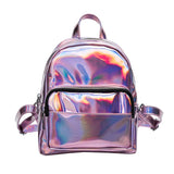 Chic Holographic Backpack Cute Hologram School Shoulder Bag  Satchel For Girls