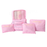 6Pcs Travel Packing Bag Space Saver Bags Cubes System Durable Travel Luggage