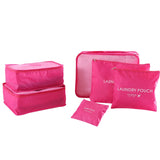 6Pcs Travel Packing Bag Space Saver Bags Cubes System Durable Travel Luggage