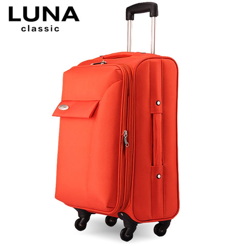 Luna Trolley Luggage Travel Bag20 24 Universal Wheels Luggage Bag,High Quality Orange Color Trolley