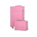 12 24Inches Retro Suitcase Box,Female Korea Fashion Red Bride Luggage Set,Vintage Pu Leather