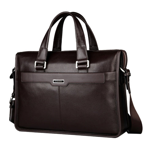 New Genuine Leather Men Handbags Men'S Business Briefcase Laptop Bag Luxury Soft Skin Bags Of