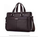 New Genuine Leather Men Handbags Men'S Business Briefcase Laptop Bag Luxury Soft Skin Bags Of