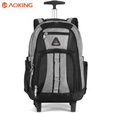 Aoking Men'S Trolley Backpack Luggage Large Capacity Travel Trolley Bags Waterproof Simple Design