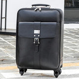 Cowhide Genuine Leather Trolley Luggage Commercial 16 20Luggage Travel Bag Luggage Male