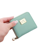 Women Leather Small Wallet Card Holder Zip Coin Purse Clutch Handbag