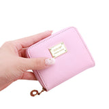 Women Leather Small Wallet Card Holder Zip Coin Purse Clutch Handbag