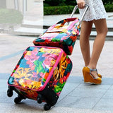Casual Light Large Capacity Trolley Travel Bag New Arrival Picture Package Color,Female Lovely