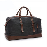 Etya Canvas Leather Men Travel Bags Carry On Luggage Storage Bags Fashion Men Business Bags Tote