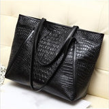 Ybyt Brand 2018 New Fashion Casual Glossy Alligator Totes Large Capacity Ladies Simple Shopping