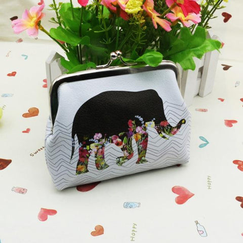 Womens Elephant Wallet Card Holder Coin Purse Clutch Handbag