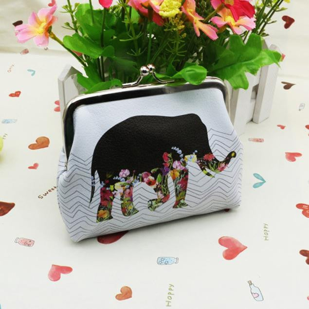 Womens Elephant Wallet Card Holder Coin Purse Clutch Handbag