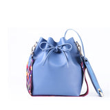 Daunavia Women Bag With Colorful Strap Bucket Bag Women Pu Leather Shoulder Bags Brand Designer