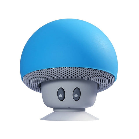 Portable Wireless Mushroom Bluetooth Speakers With Built-In Mic And Suction Cup