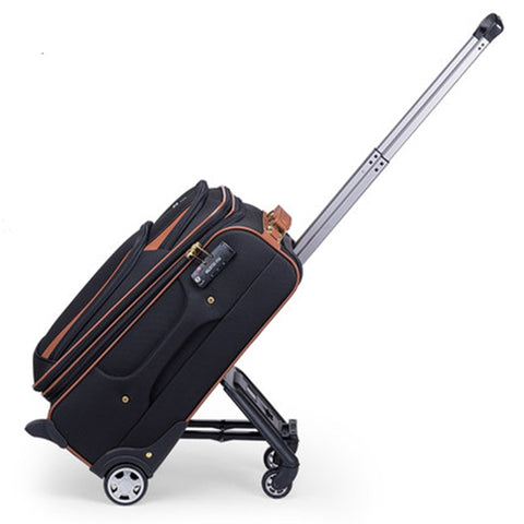 Letrend Multi-Functional Business Men Rolling Luggage Casters Travel Bag Wheel Suitcase Oxford 20