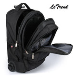 Letrend Multi-Function New Travel Bag Trolley Case Shoulder Backpack Rolling Luggage 20 Inch Men