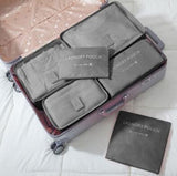6Pcs/Set High Quality Nylon Cloth Travel Mesh Bag Luggage Organizer Packing Cube Organiser Travel