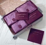 6Pcs/Set High Quality Nylon Cloth Travel Mesh Bag Luggage Organizer Packing Cube Organiser Travel