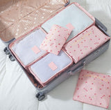 2018 6Pcs/Set High Quality Oxford Cloth Travel Mesh Bag Luggage Organizer Packing Cube Organiser