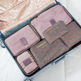 2018 6Pcs/Set High Quality Oxford Cloth Travel Mesh Bag Luggage Organizer Packing Cube Organiser