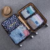 2018 6Pcs/Set High Quality Oxford Cloth Travel Mesh Bag Luggage Organizer Packing Cube Organiser