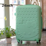 24 Inch,Travel Suitcases,Spinner Rolling Luggage Set,Hello Kitty Suitcase Set,Abs Luggage