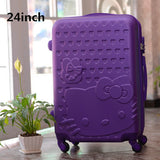 24 Inch,Travel Suitcases,Spinner Rolling Luggage Set,Hello Kitty Suitcase Set,Abs Luggage