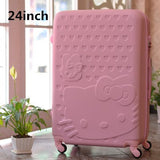 24 Inch,Travel Suitcases,Spinner Rolling Luggage Set,Hello Kitty Suitcase Set,Abs Luggage