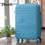 24 Inch,Travel Suitcases,Spinner Rolling Luggage Set,Hello Kitty Suitcase Set,Abs Luggage