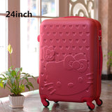 24 Inch,Travel Suitcases,Spinner Rolling Luggage Set,Hello Kitty Suitcase Set,Abs Luggage
