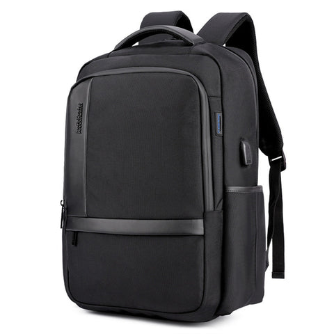 Men'S Business Charging Backpack  Waterproof Satchel Bag Large Capacity Laptop Backpack With Usb