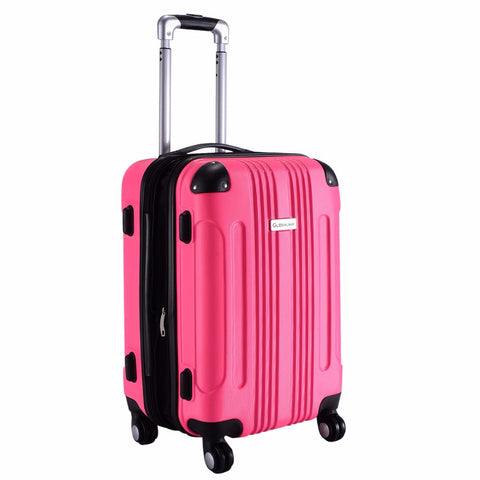 Goplus 20" Abs Luggage Bag Rolling Trolley Travel Suitcase Portable Carry On Luggage Waterproof