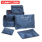 Set Of 6 Duffle Bags Travel Kits Family Clothes Shoes Underwear Makeup Toiletry Storage Box Camping