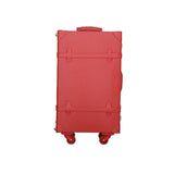 12 20Inches Retro Suitcase Box,Female Korea Fashion Red Bride Luggage Set,Vintage Pu Leather