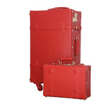 12 20Inches Retro Suitcase Box,Female Korea Fashion Red Bride Luggage Set,Vintage Pu Leather