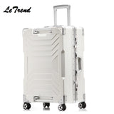 Letrend New 24 29 Inch Aluminium Frame Rolling Luggage Trolley Travel Bag 20Inch Women Men Boarding
