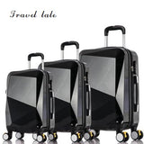 Travel Tale Bright Surface,Mirror, Simple, Cutting Style Pc Rolling Luggage Spinner Brand Travel